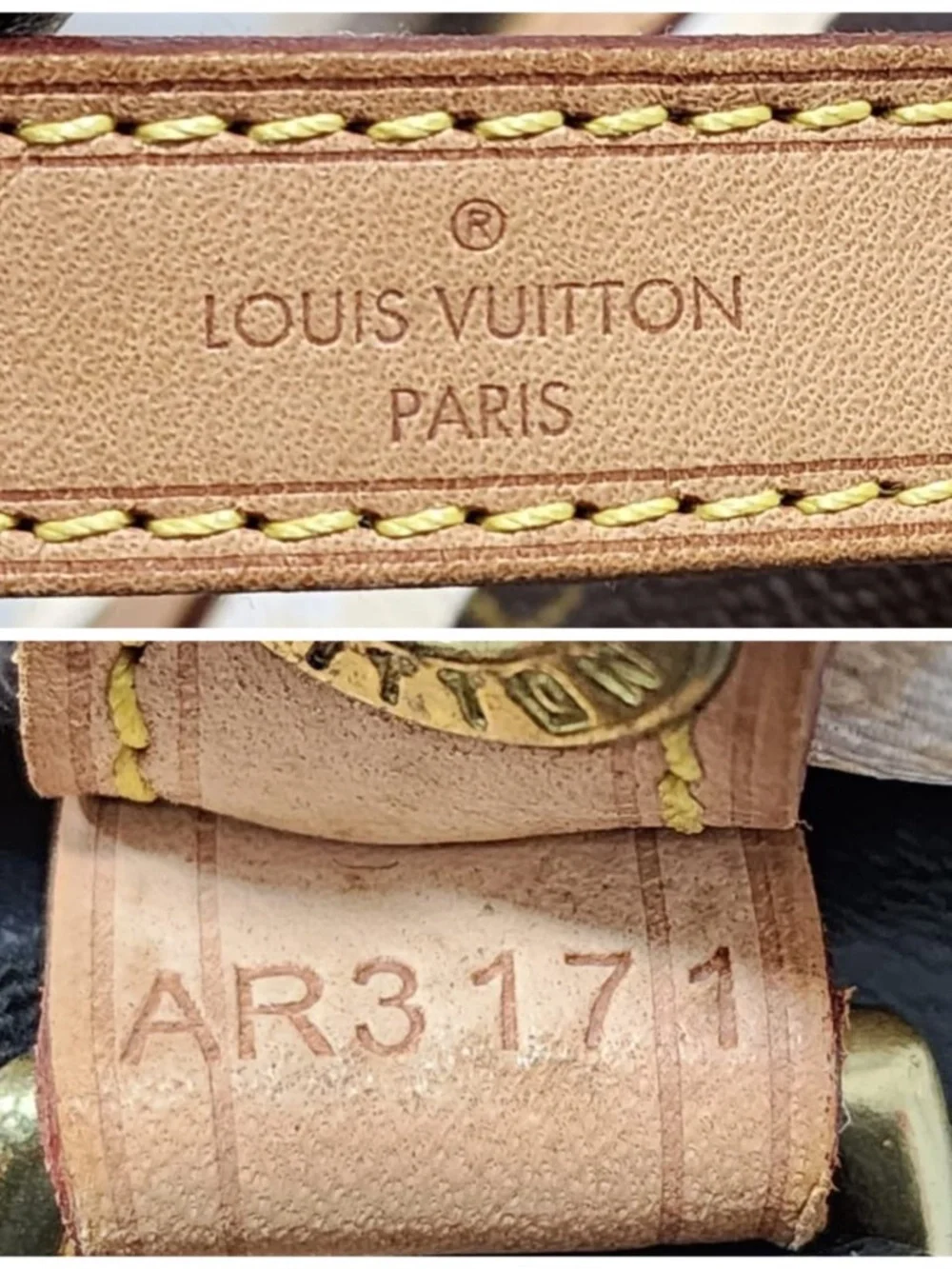 Authentic LOUIS VUITTON Limited Edition Monogram Rayures Noe Brown/Cream